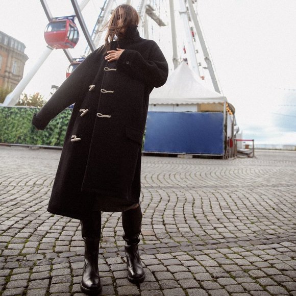 BLOGGER'S FAVE! Zara Wool Coat Black NWT - Limited Editionion - Picture 5 of 15